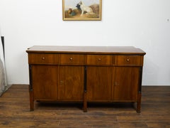 Austrian Biedermeier 1840s Walnut Sideboard with Drawers, Doors and Columns