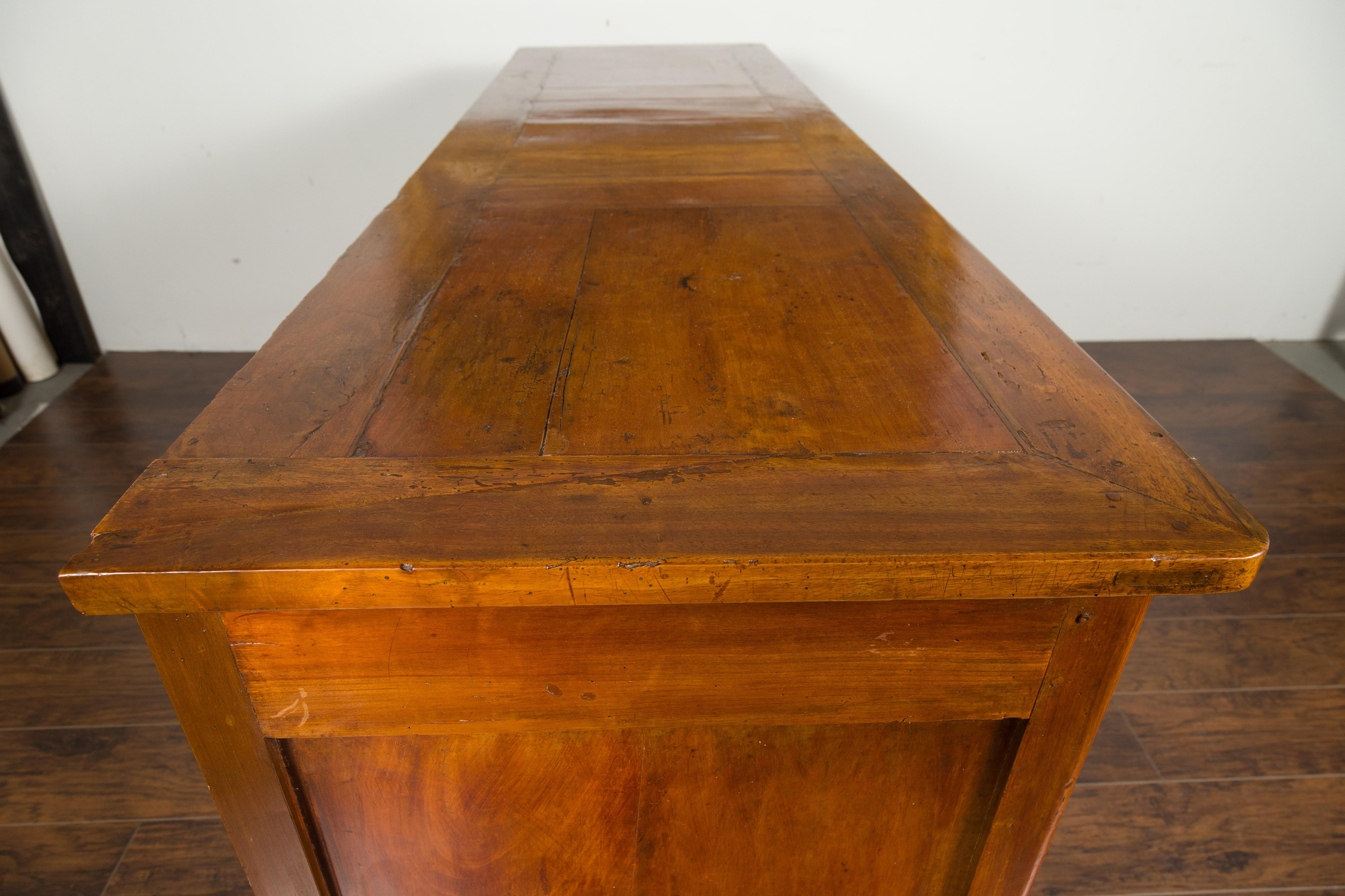 Austrian Biedermeier 1840s Walnut Three-Door Enfilade with Ebonized Accents 12