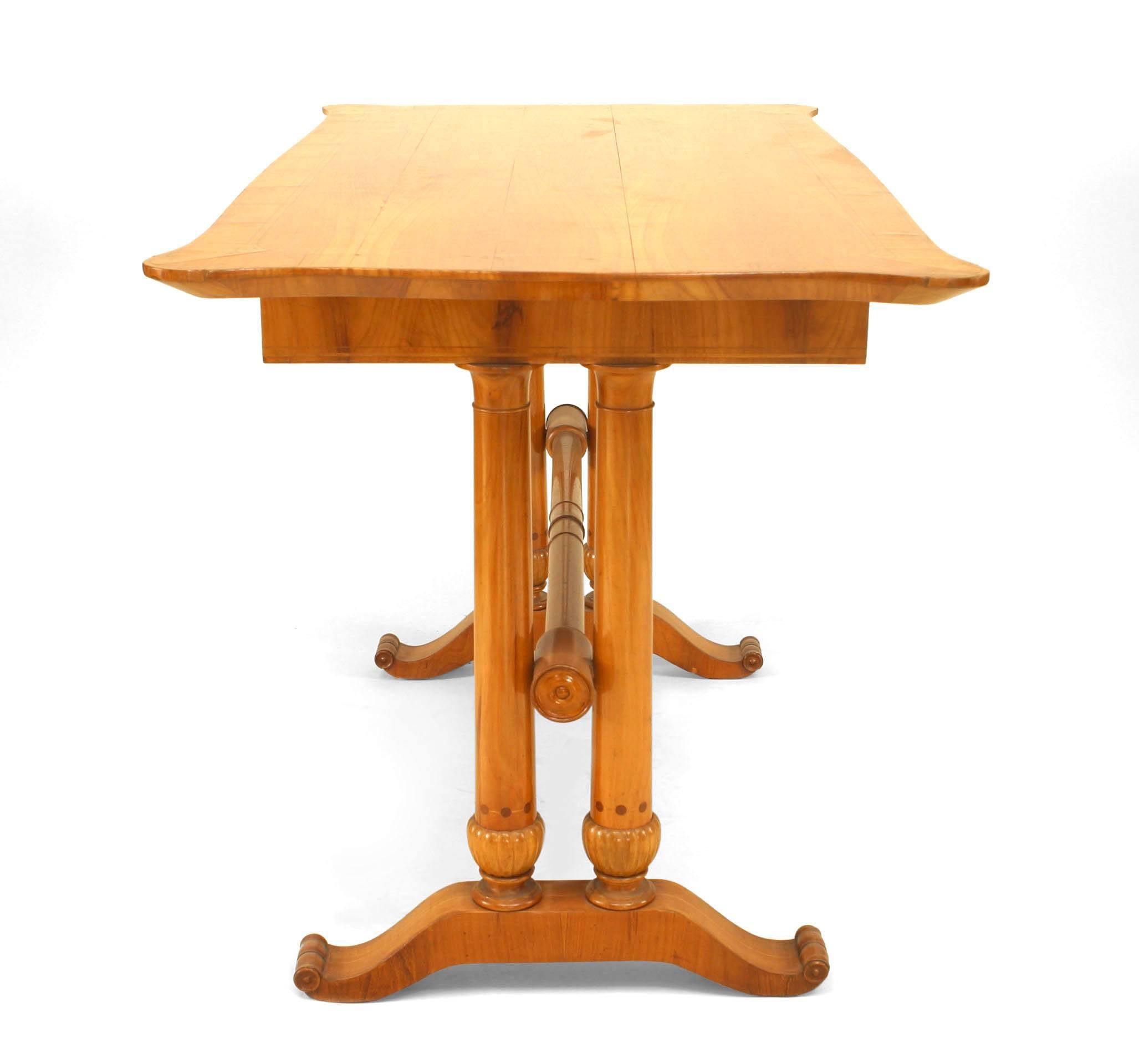 19th Century Austrian Biedermeier Cherrywood Table Desk For Sale