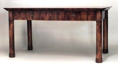 Austrian Biedermeier Danhauser Walnut Architects Desk