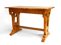 Austrian Biedermeier Ash and Fruitwood Table Desk