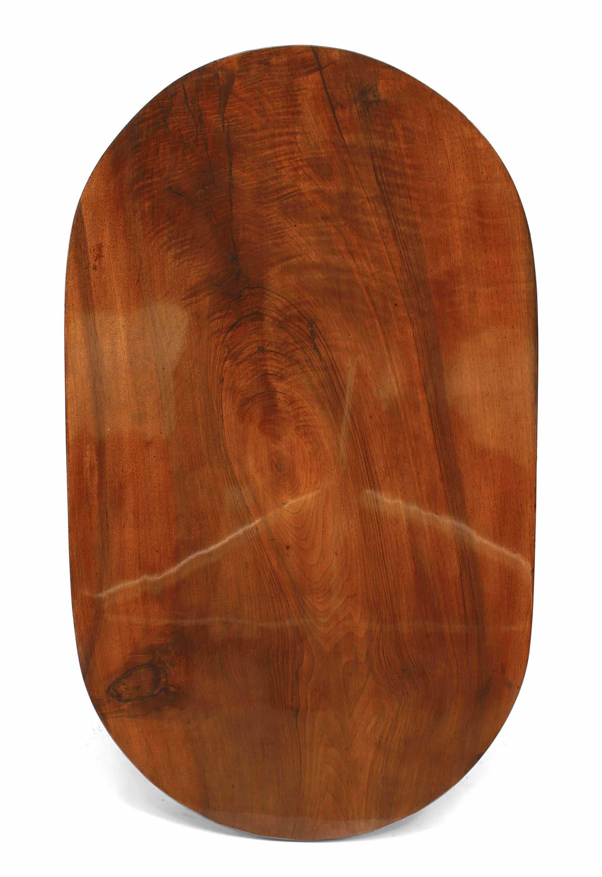 Austrian Biedermeier Walnut Oval Center Table In Good Condition For Sale In Queens, NY