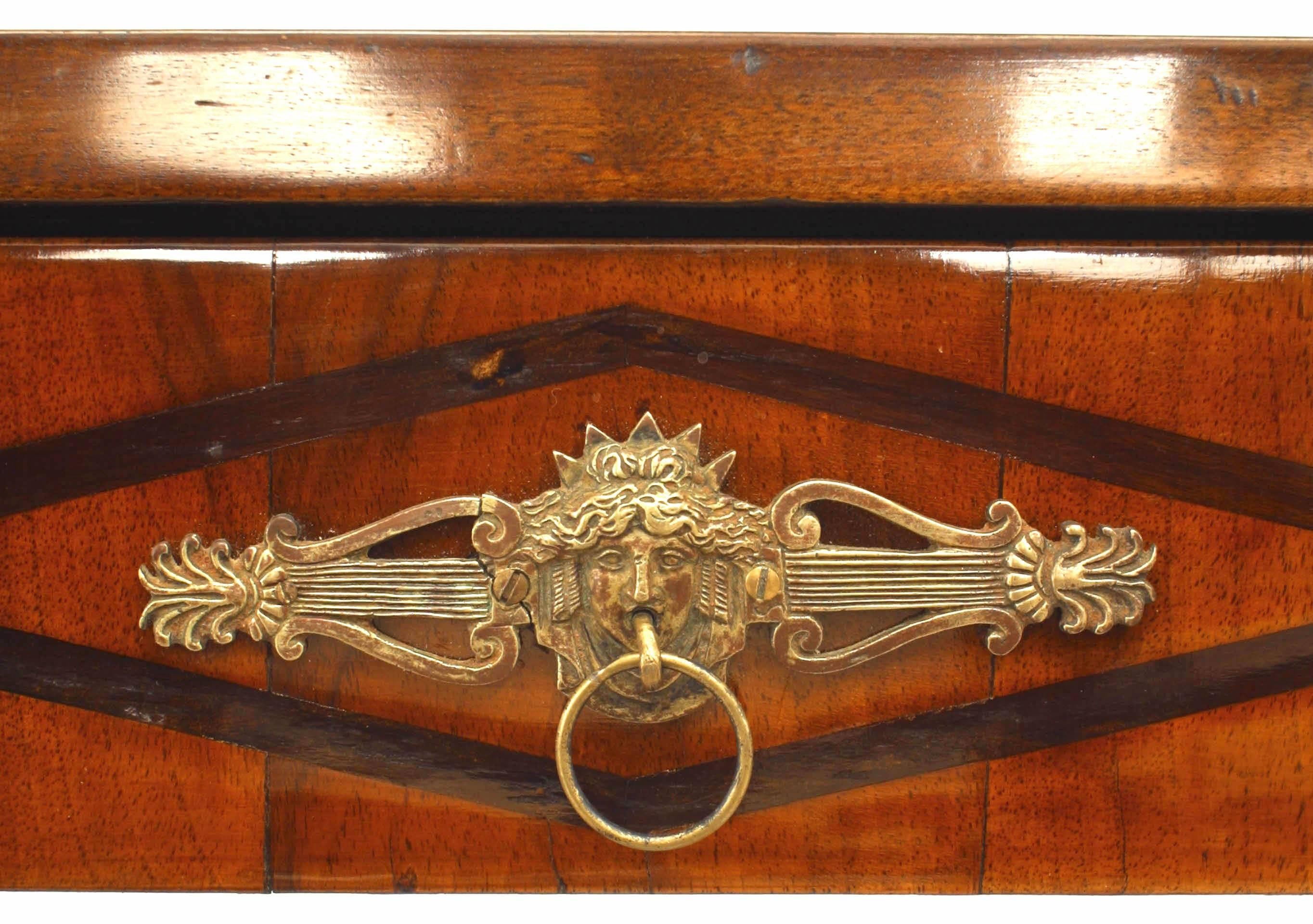 19th Century Austrian Biedermeier Walnut Oval Center Table For Sale