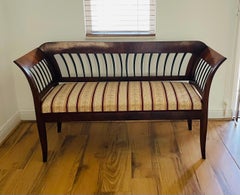 Canapé de banquette Biedermeier autrichien