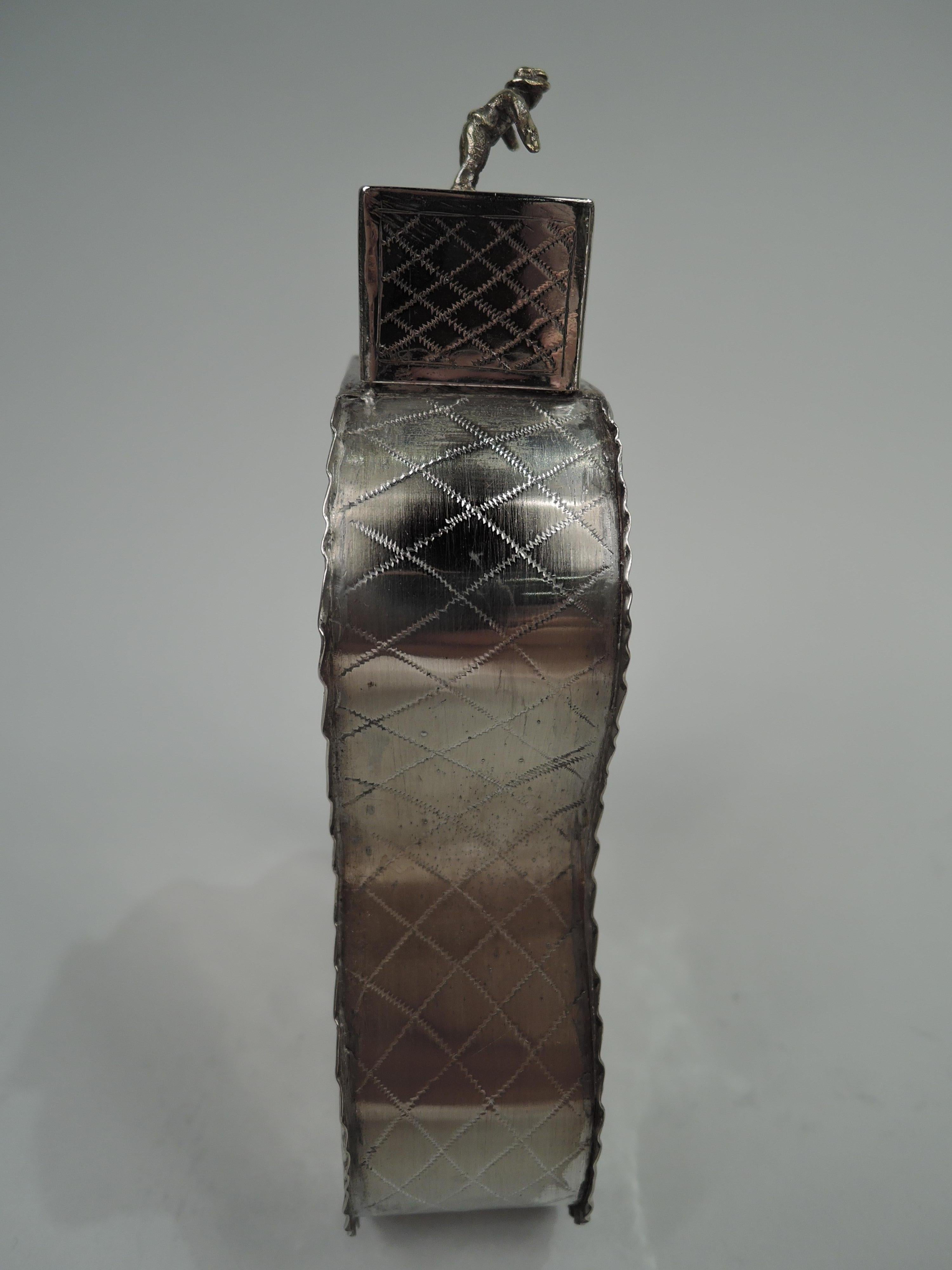Austrian Biedermeier Silver Tea Caddy, 1865 For Sale at 1stDibs