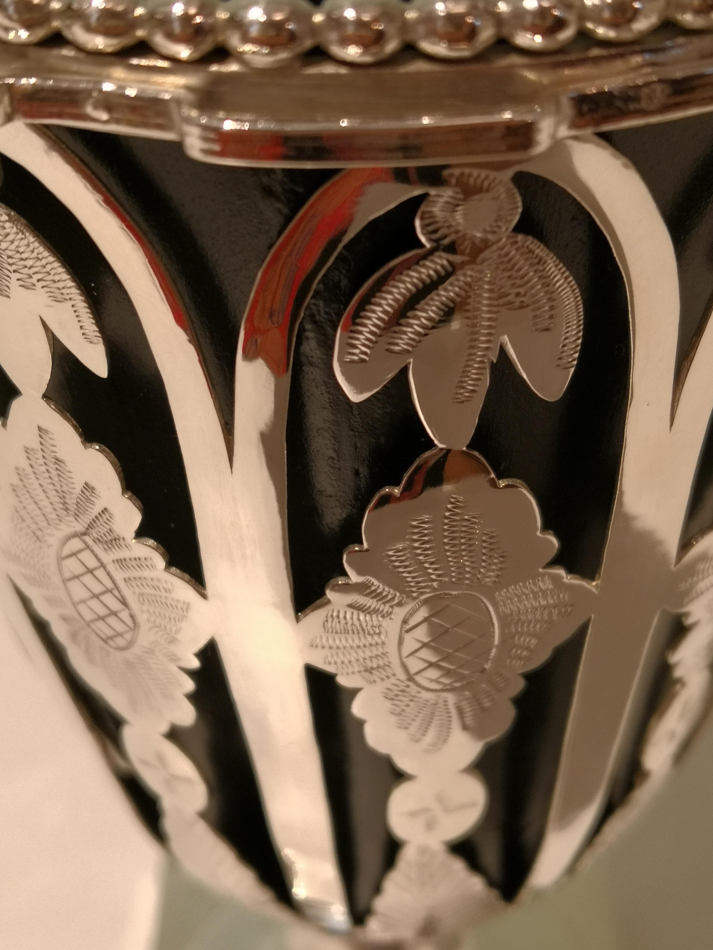 19th Century Austrian Biedermeier Silver Vase 