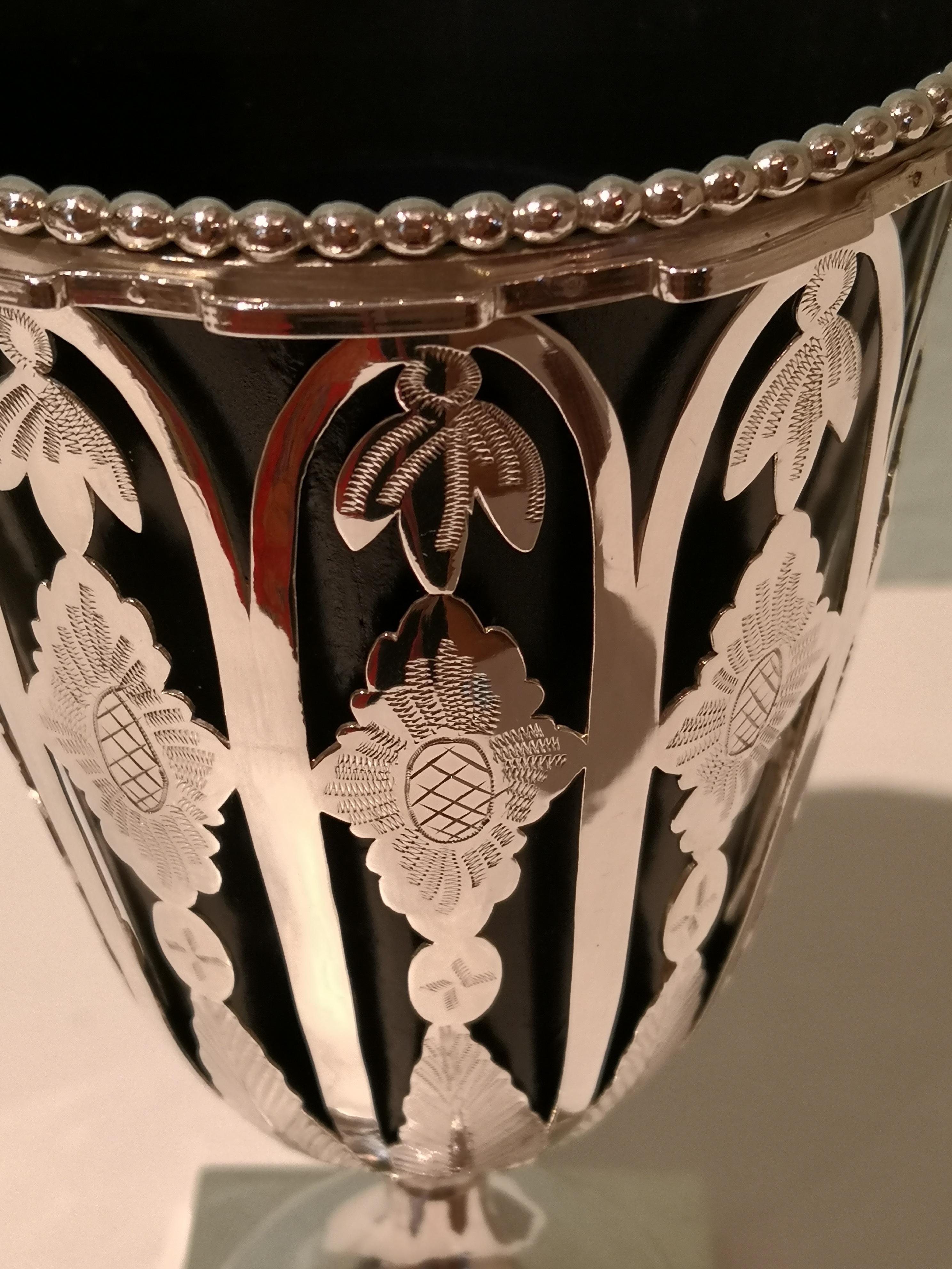 Austrian Biedermeier Silver Vase  2
