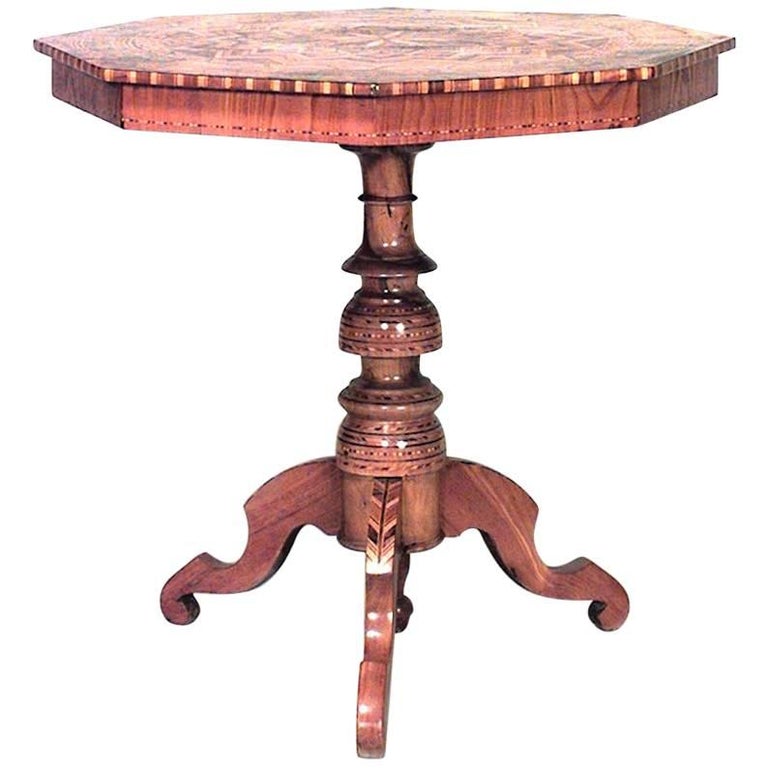 Austrian Biedermeier Style Maple End Table For Sale