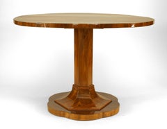 Austrian Biedermeier Walnut Tilt Top Center Table