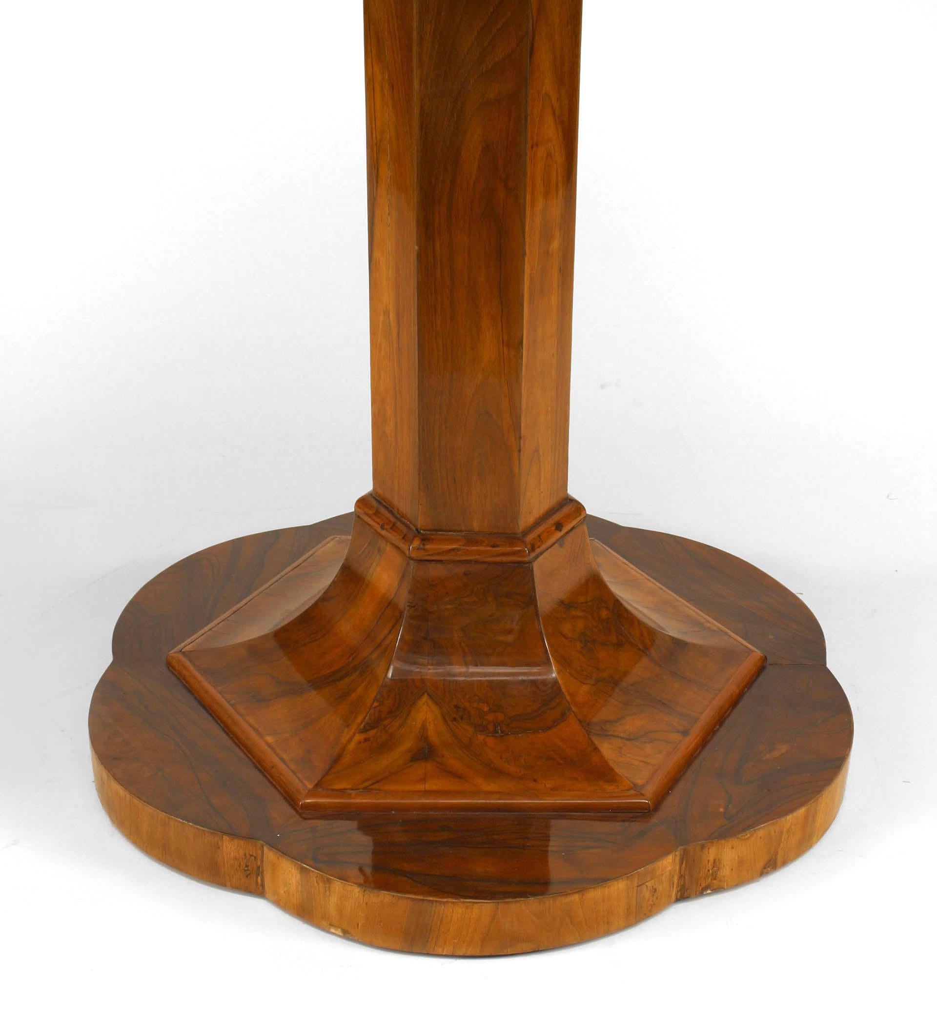 19th Century Austrian Biedermeier Walnut Tilt Top Center Table For Sale
