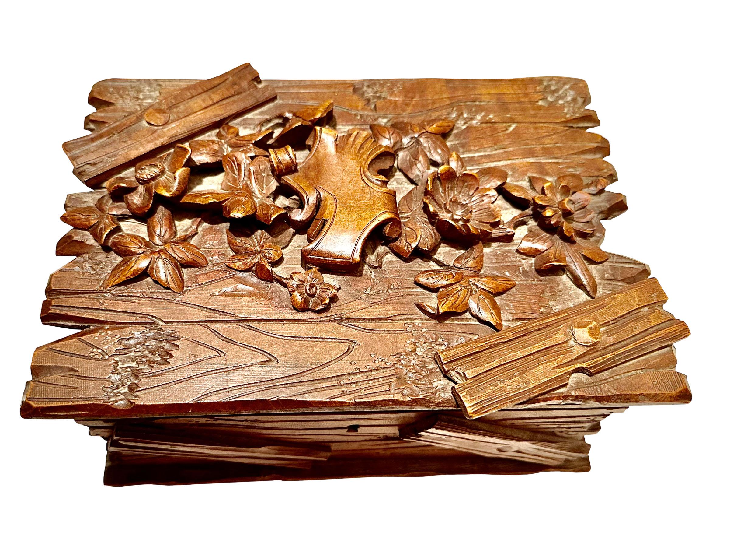 Wood Austrian Black Forest Box For Sale