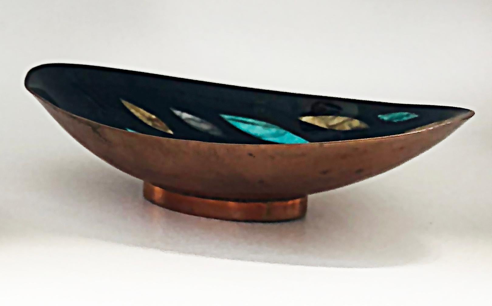Austrian Black, Starr & Gorham Emaille-Kupferschalen, Wien, 2er-Set im Zustand „Gut“ im Angebot in Miami, FL