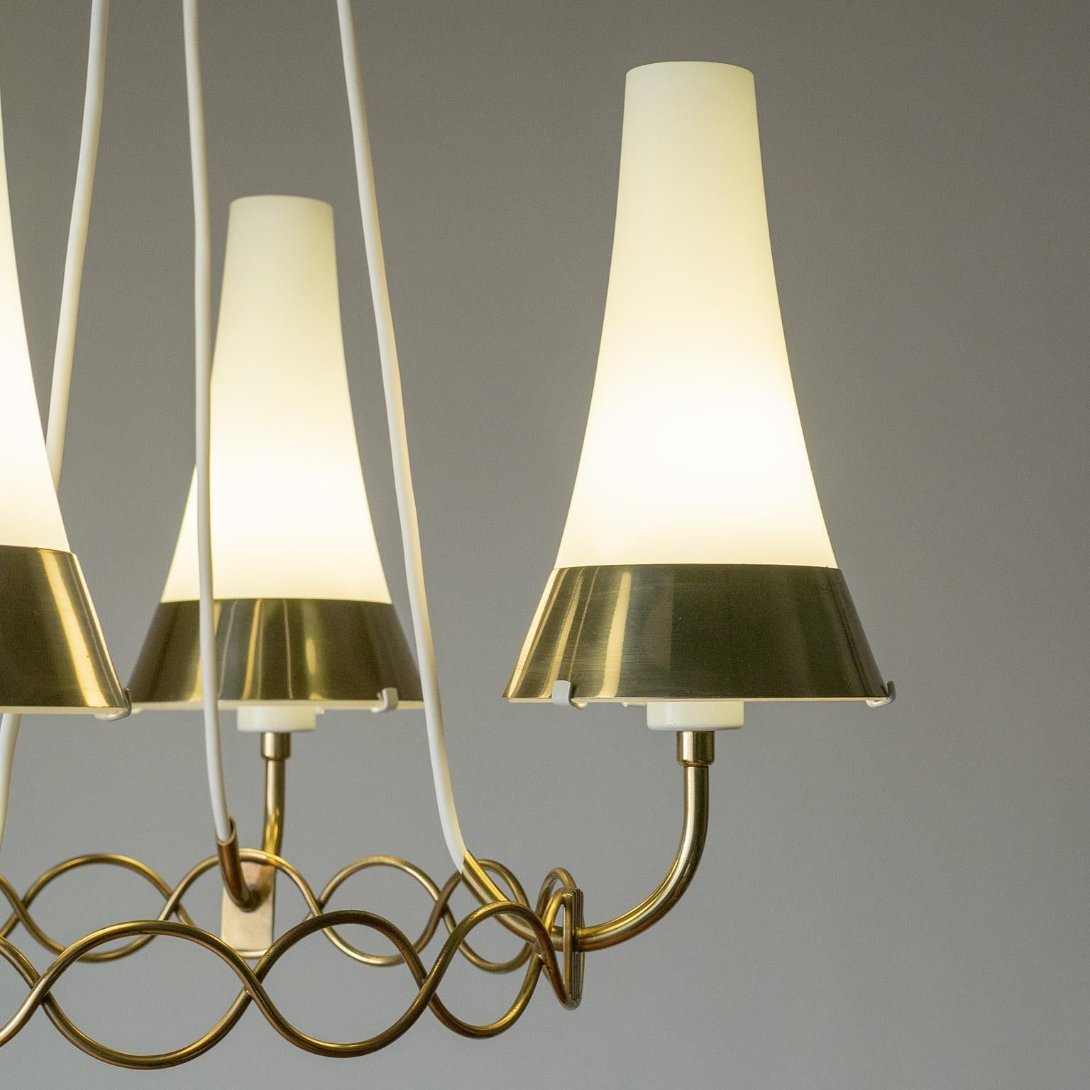 Austrian Brass And Glass Suspension Light, circa 1960 For Sale 2