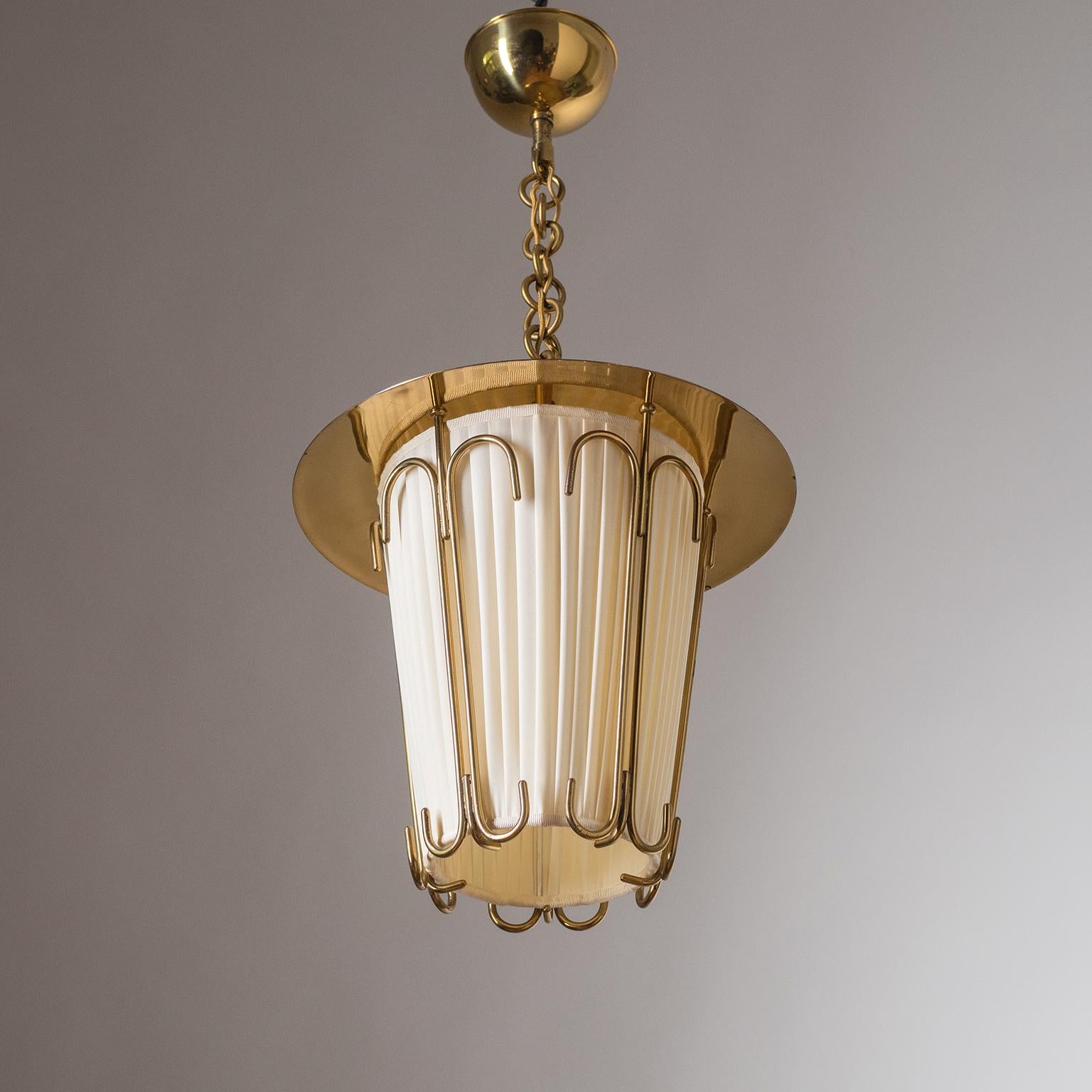Austrian Brass Ceiling Light, 1940s, J.T. Kalmar 6
