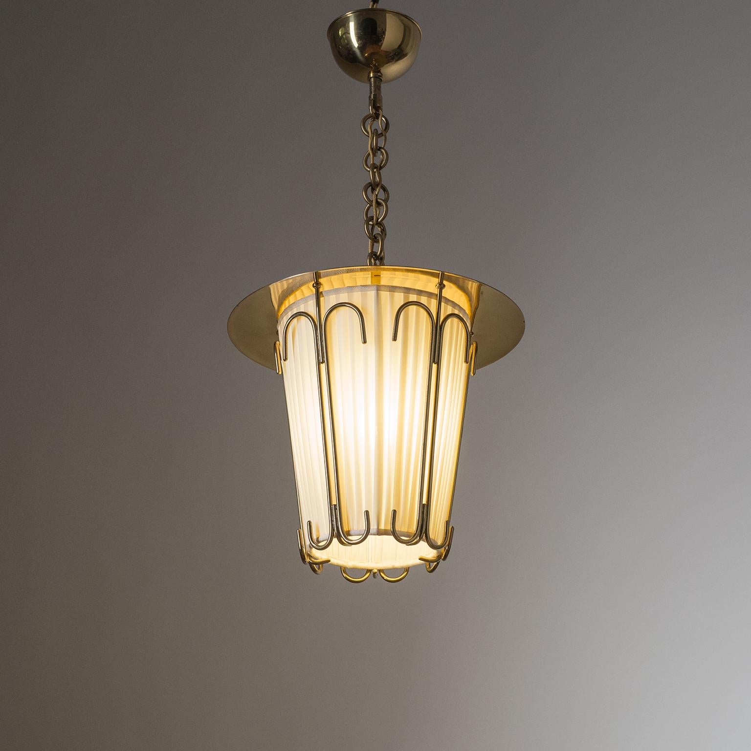Austrian Brass Ceiling Light, 1940s, J.T. Kalmar 9