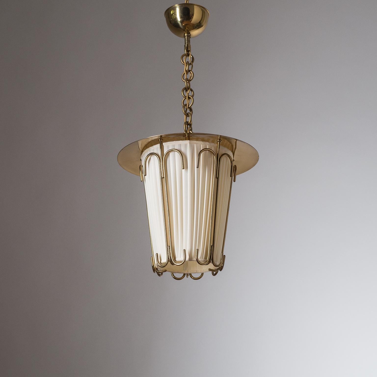 Austrian Brass Ceiling Light, 1940s, J.T. Kalmar 10