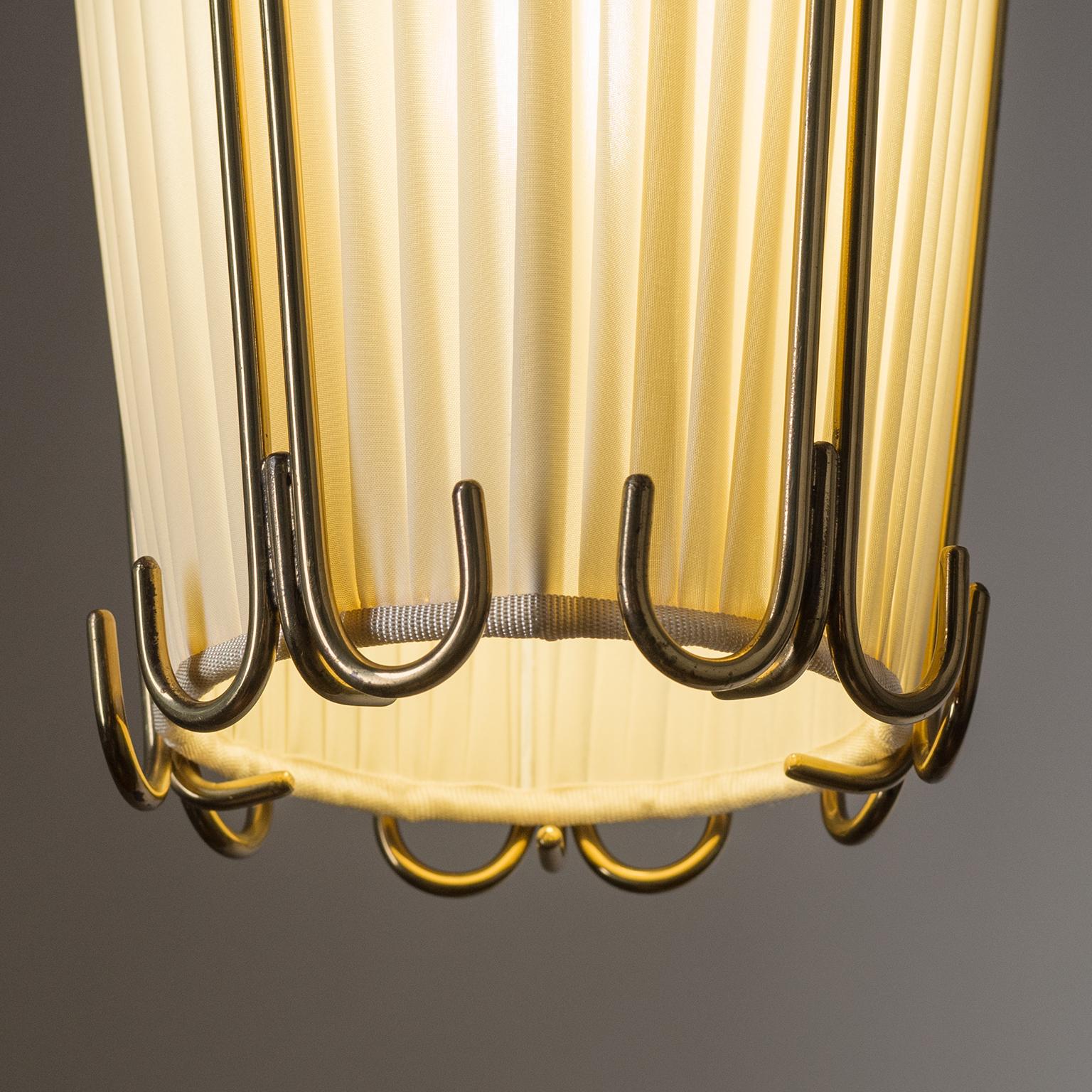 Austrian Brass Ceiling Light, 1940s, J.T. Kalmar In Good Condition In Vienna, AT