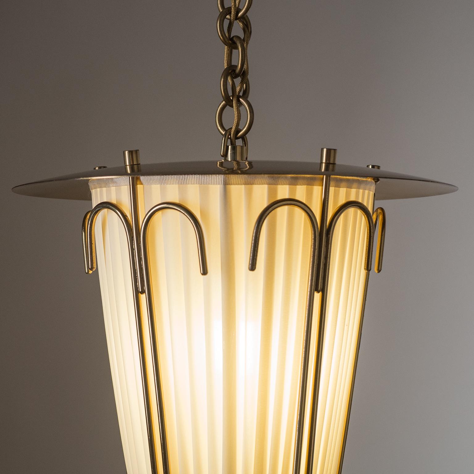 Austrian Brass Ceiling Light, 1940s, J.T. Kalmar 4