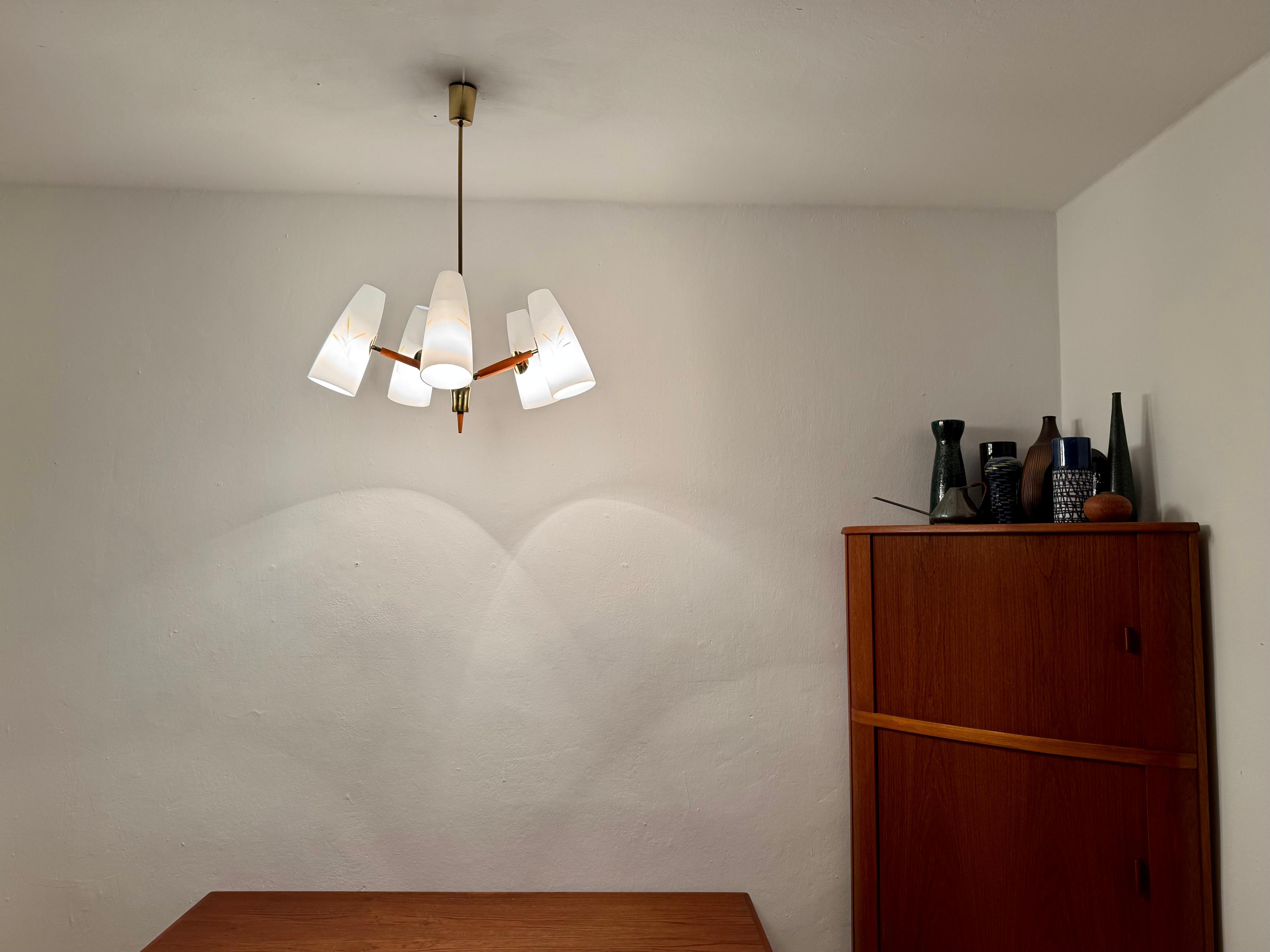 Austrian Brass Chandelier by Rupert Nikoll in vendita 4