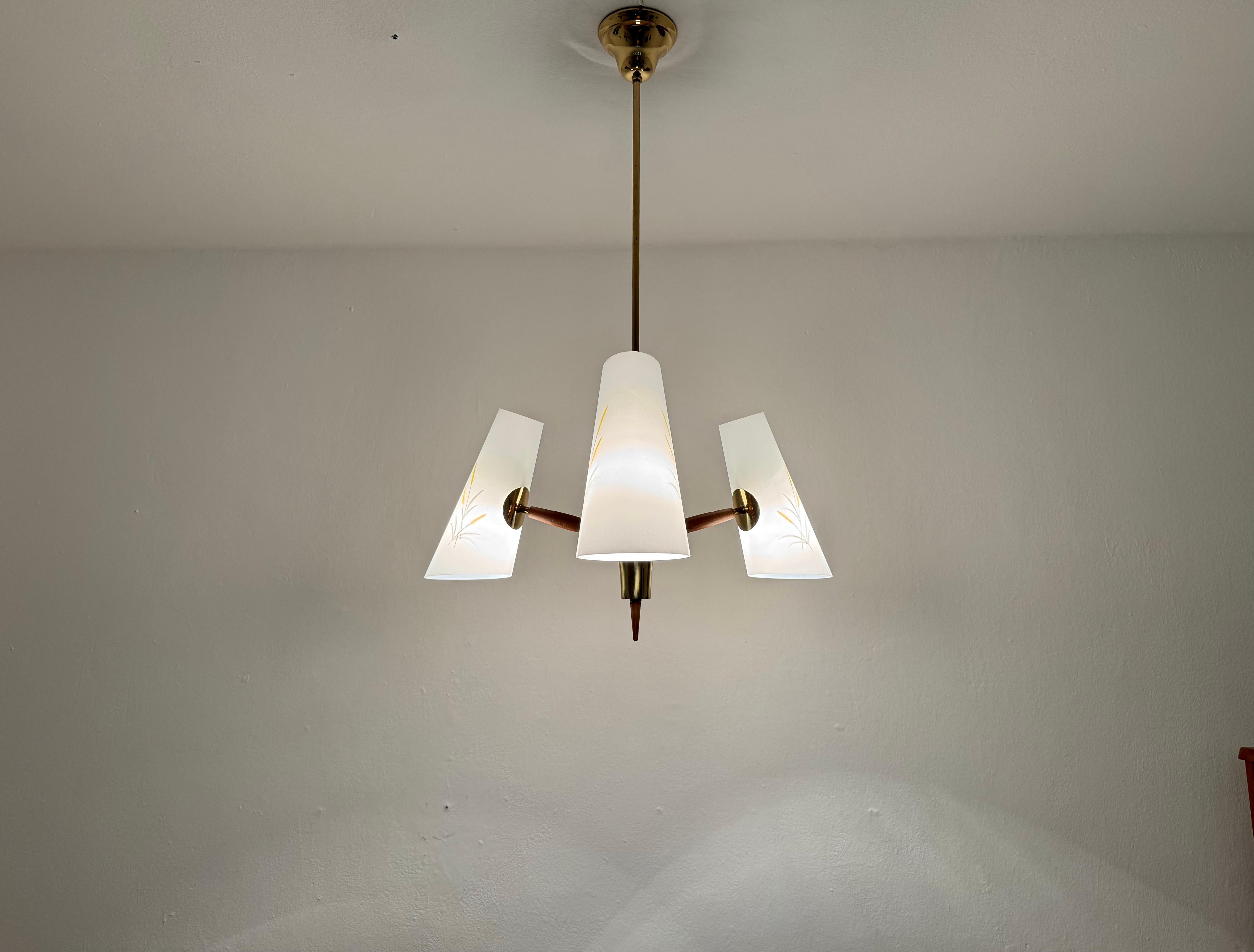 Lampadario austriaco in ottone di Rupert Nikoll in vendita 5