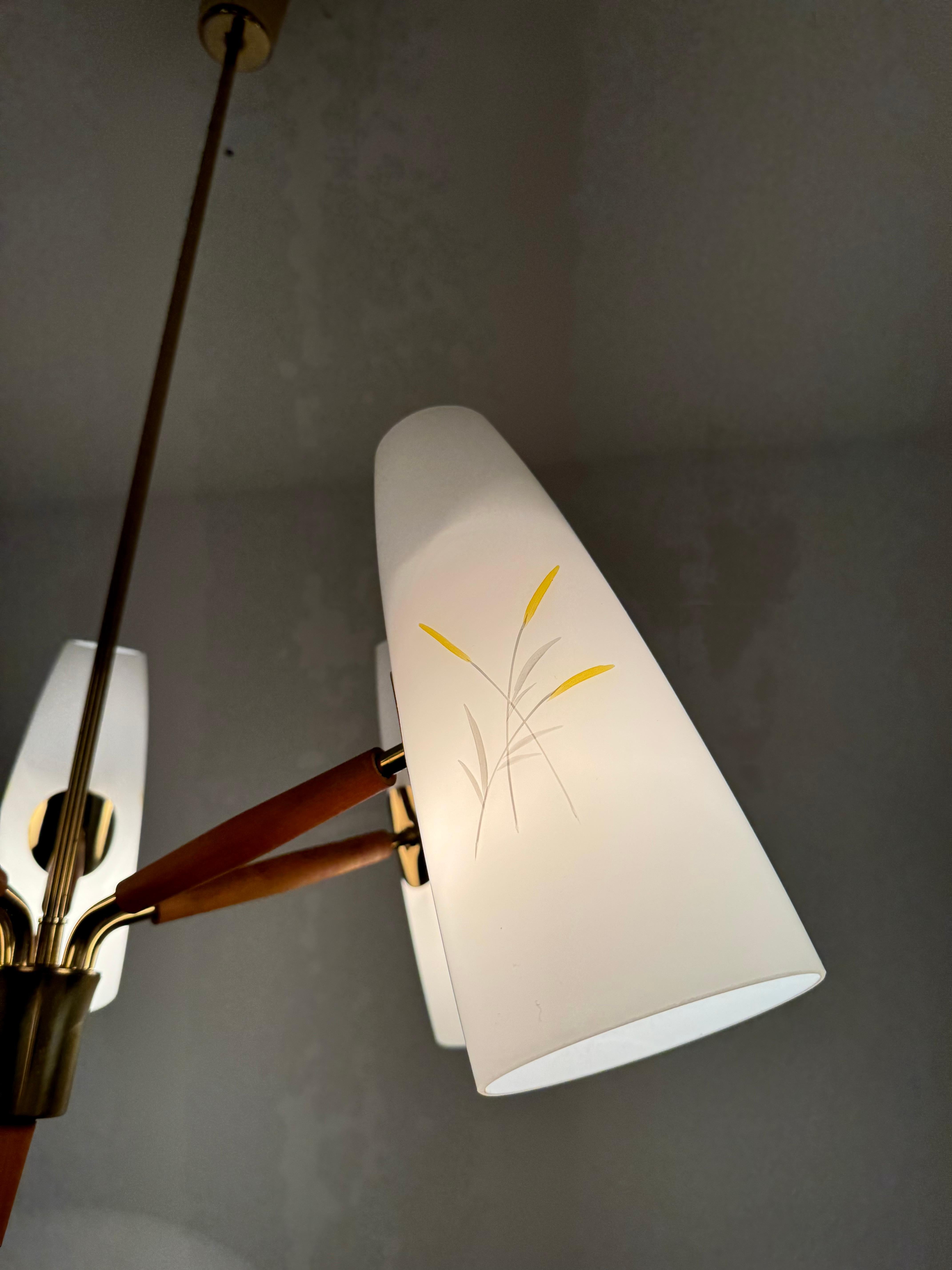 Austrian Brass Chandelier by Rupert Nikoll in vendita 6
