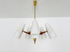 Austrian Brass Chandelier by Rupert Nikoll