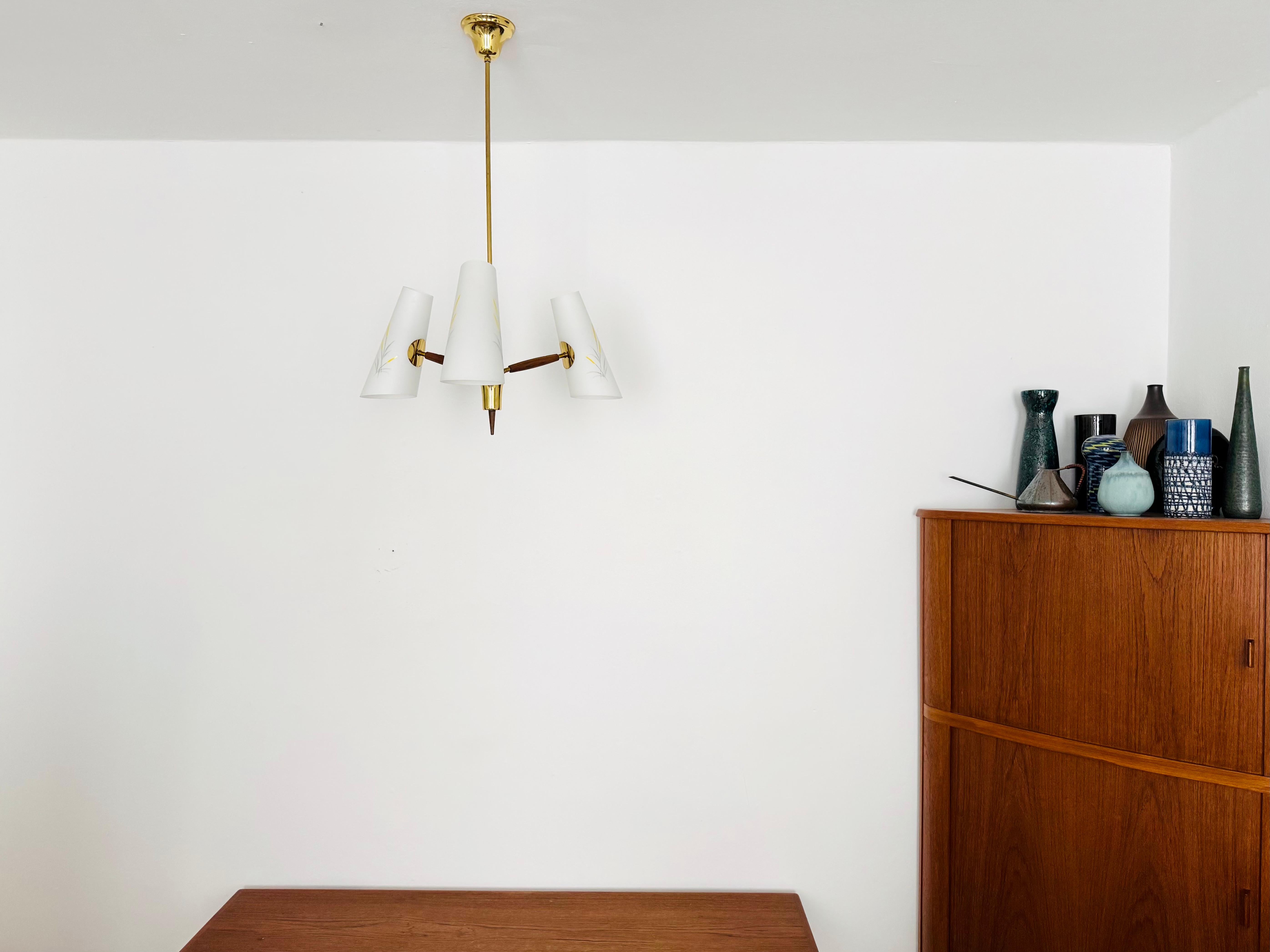 Lampadario austriaco in ottone di Rupert Nikoll In condizioni buone in vendita a München, DE