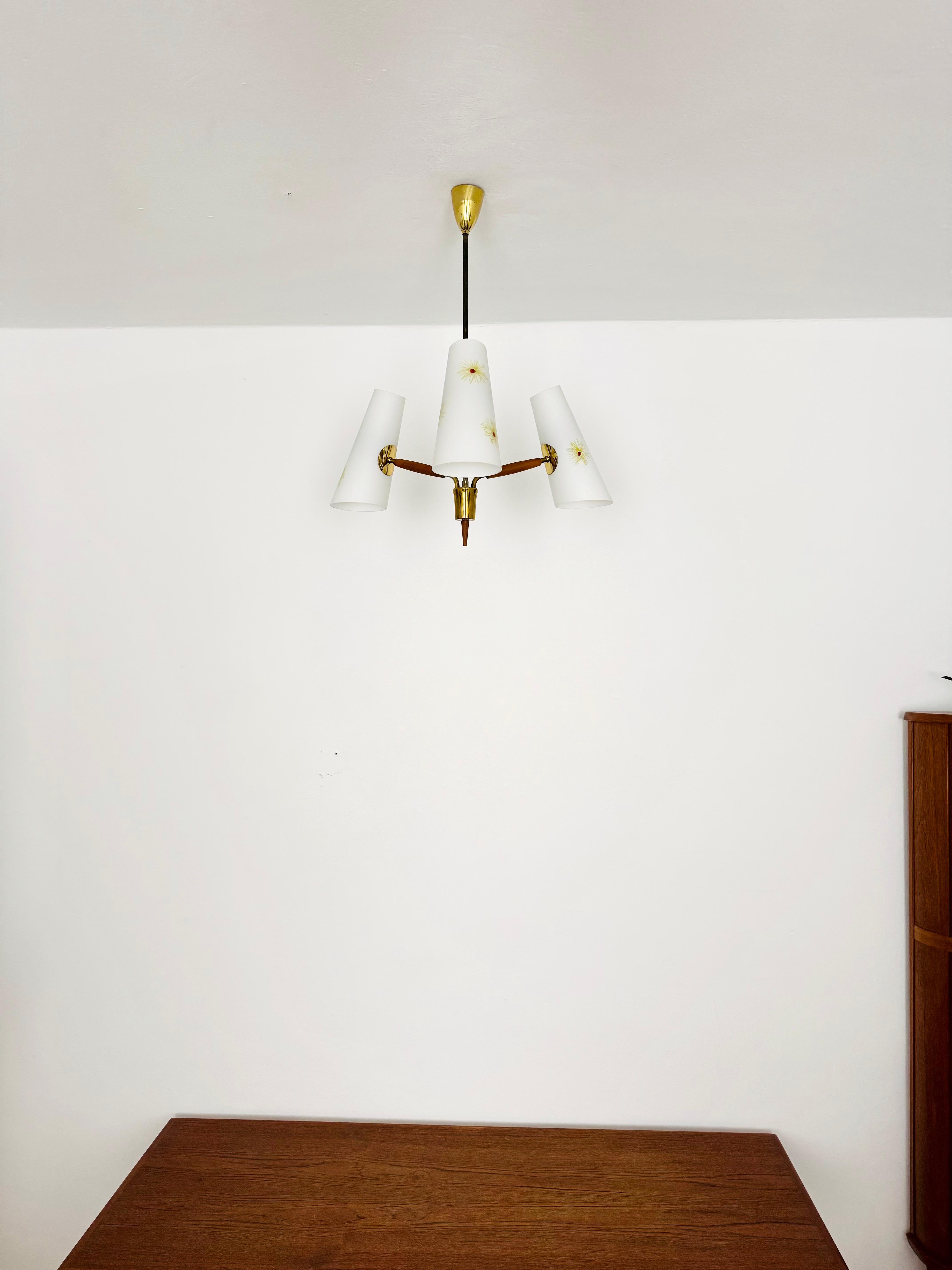 Lampadario austriaco in ottone di Rupert Nikoll In condizioni buone in vendita a München, DE