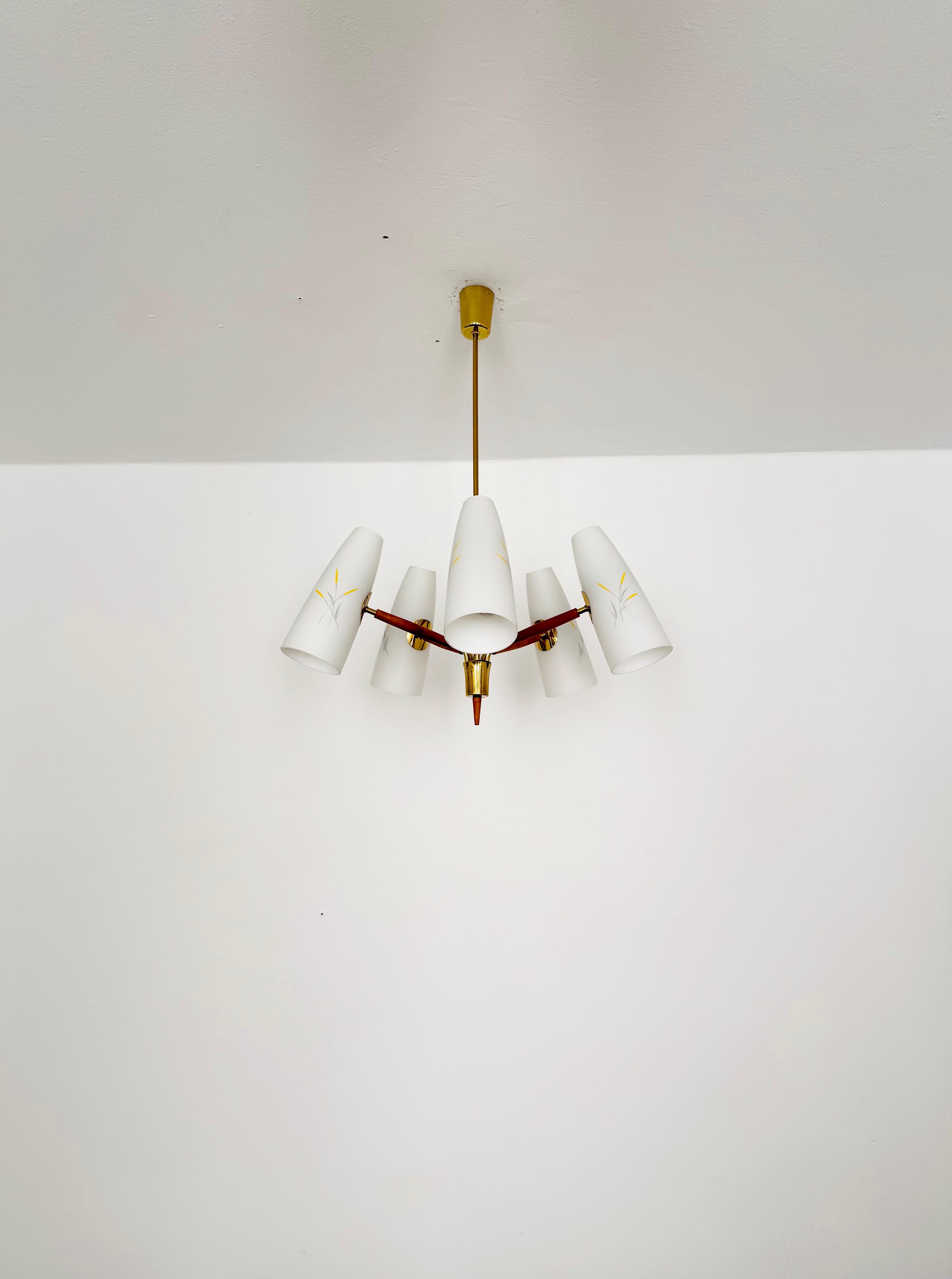 Austrian Brass Chandelier by Rupert Nikoll In condizioni buone in vendita a München, DE