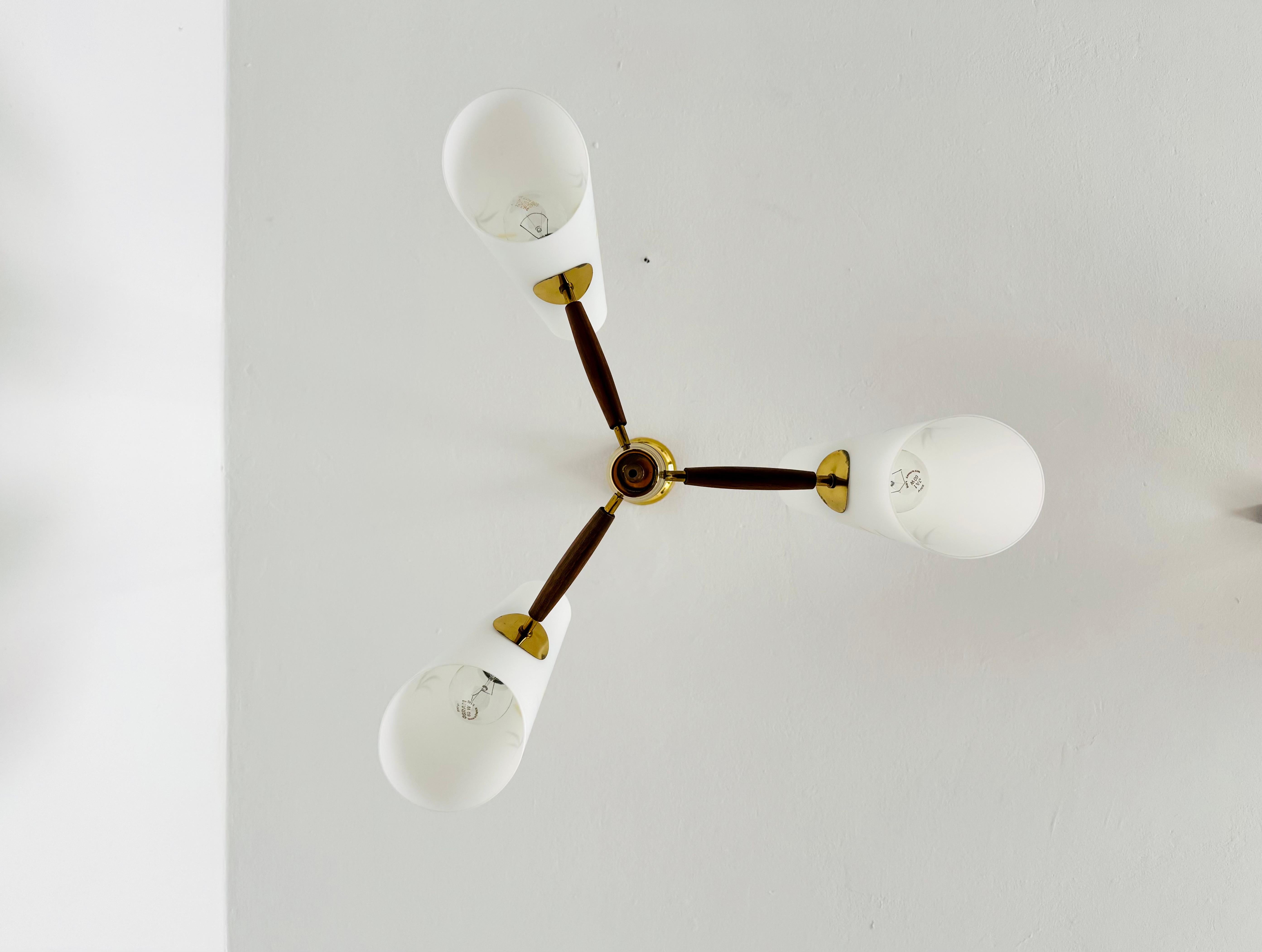 Lampadario austriaco in ottone di Rupert Nikoll in vendita 1