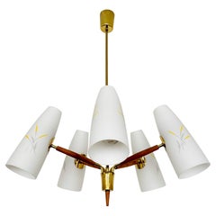 Austrian Brass Chandelier by Rupert Nikoll
