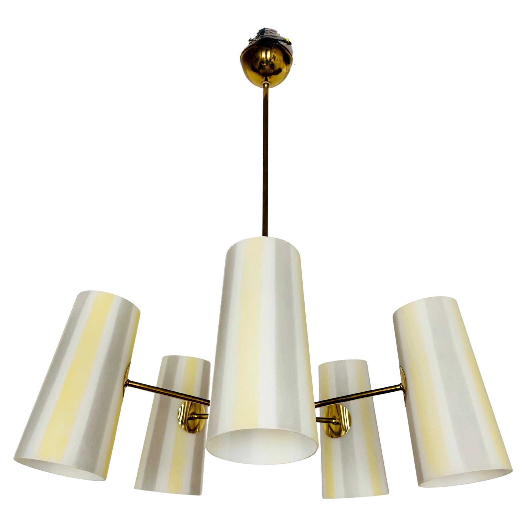 Austrian Brass Chandelier by Rupert Nikoll