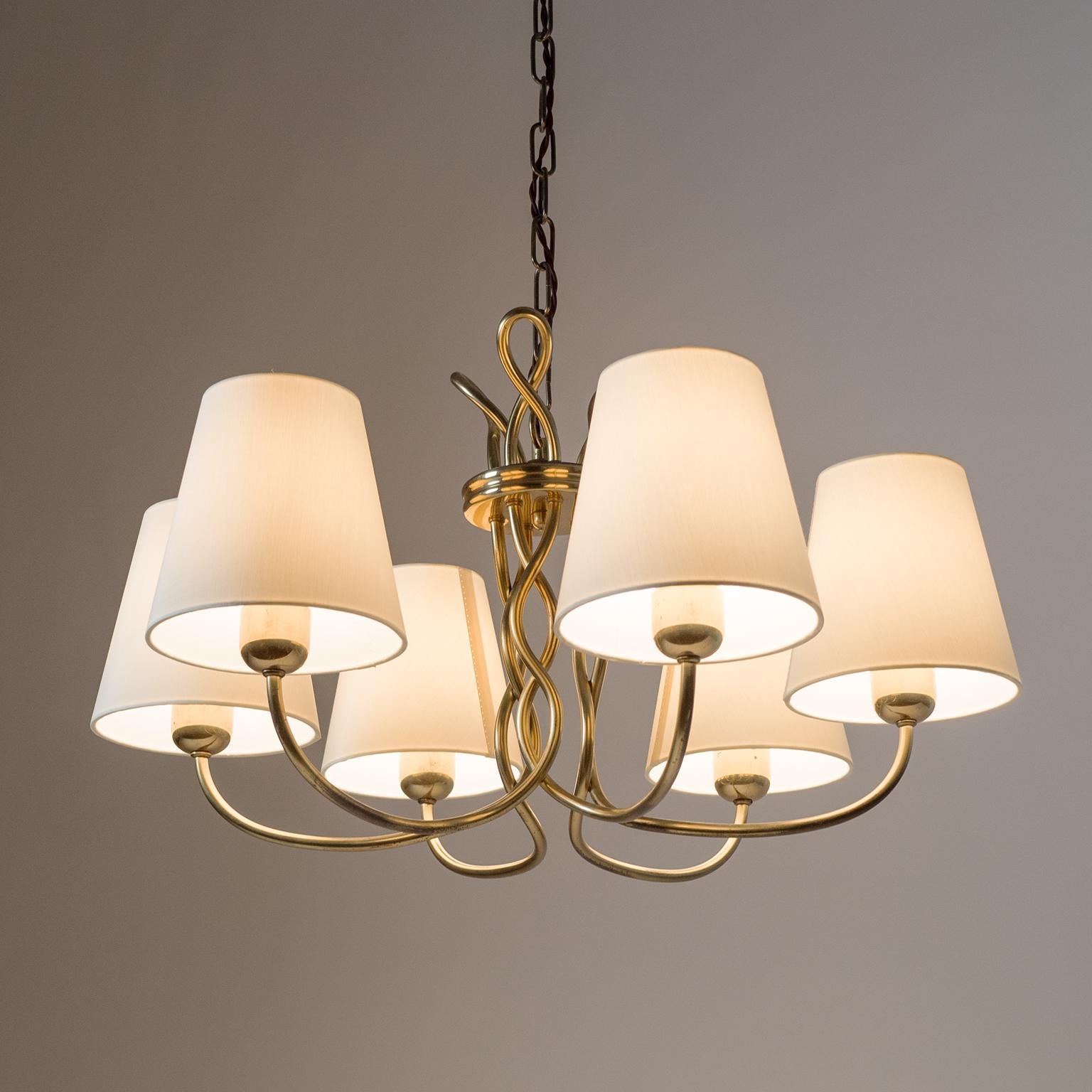 Austrian Brass Chandelier, circa 1930, Josef Frank for J.T. Kalmar 8