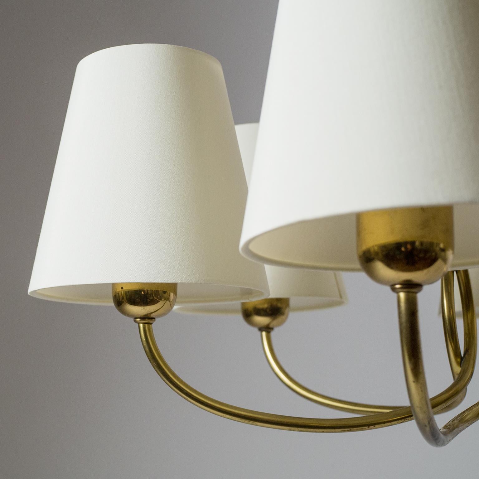 Austrian Brass Chandelier, circa 1930, Josef Frank for J.T. Kalmar 2