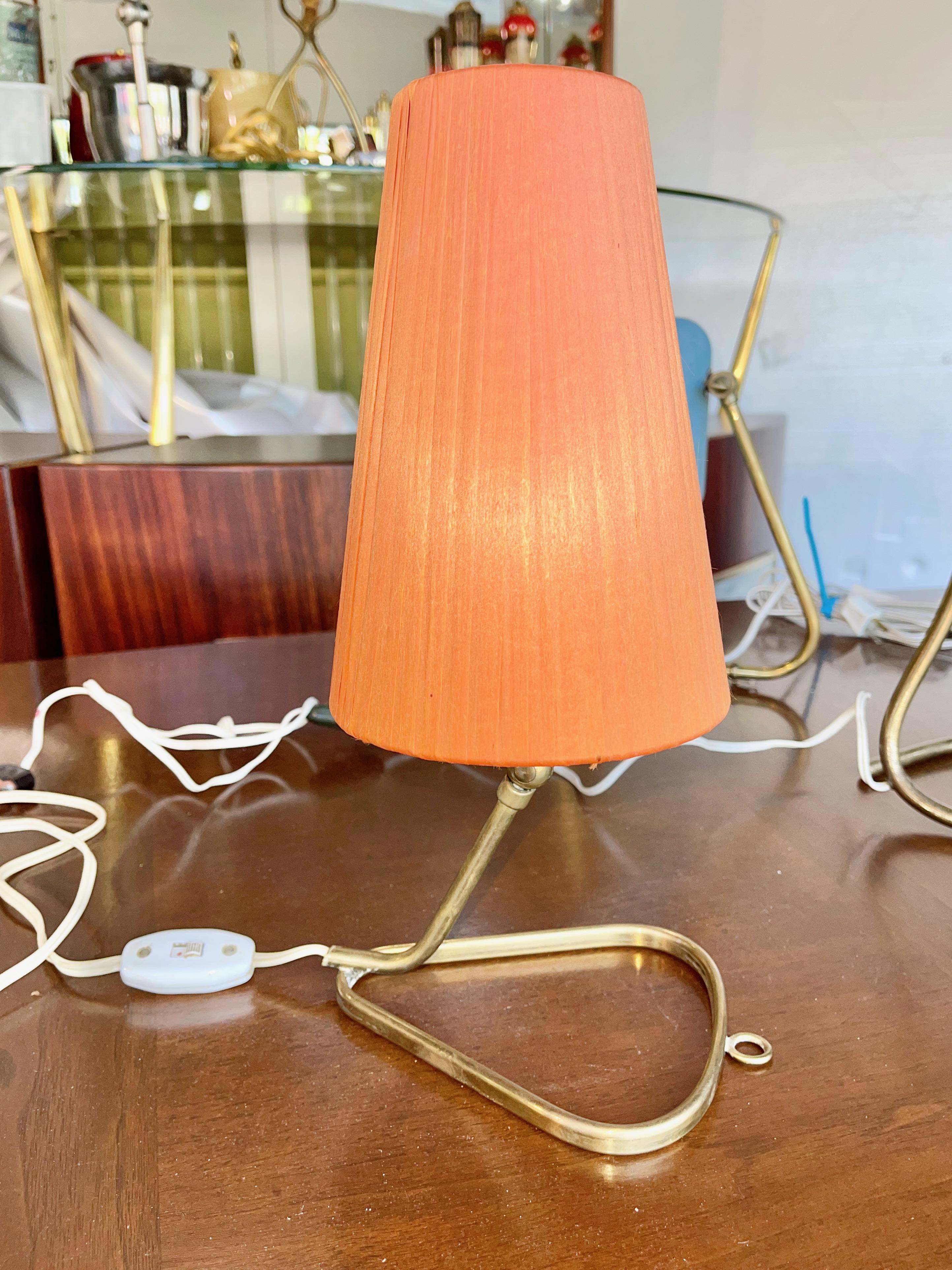 Mid-20th Century Austrian Brass Convertible Wall-& Table Lamp For Sale