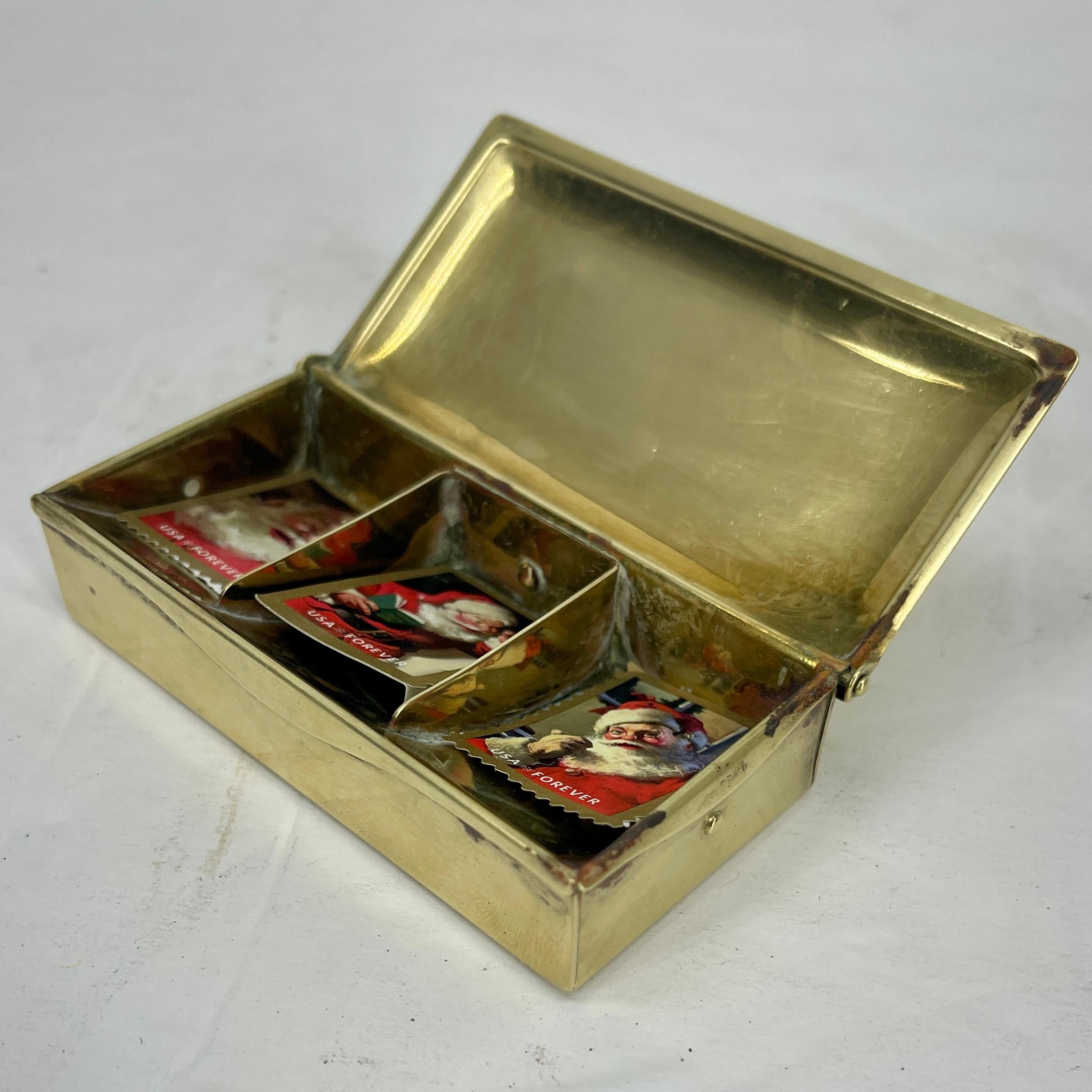 Austrian Brass Stamps Box, Sign Ges. Gesck, Early 1900's 8