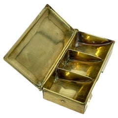 Austrian Brass Stamps Box, Sign Ges. Gesck, Early 1900's