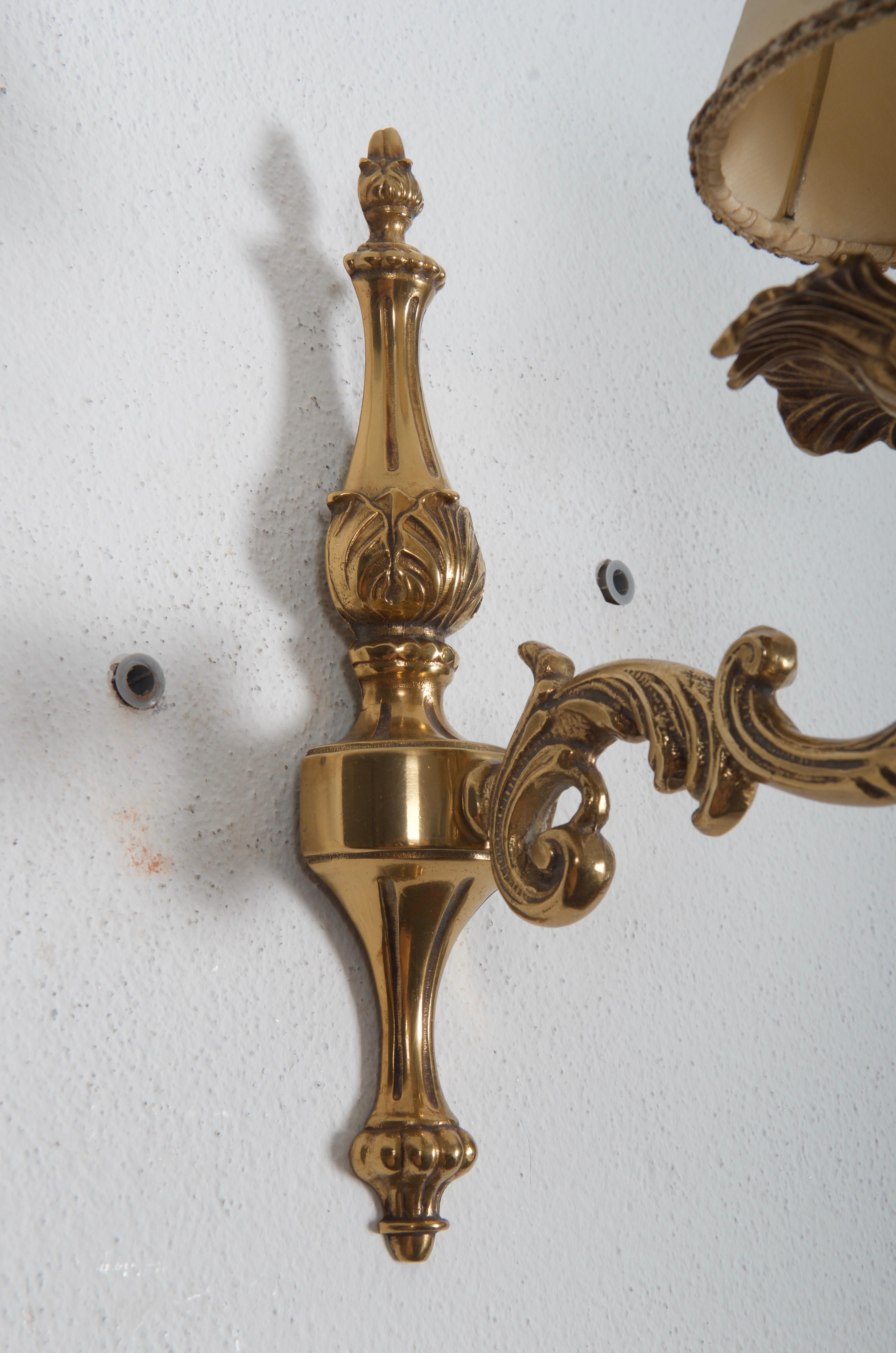 Victorian Austrian Brass Wall Lamp For Sale