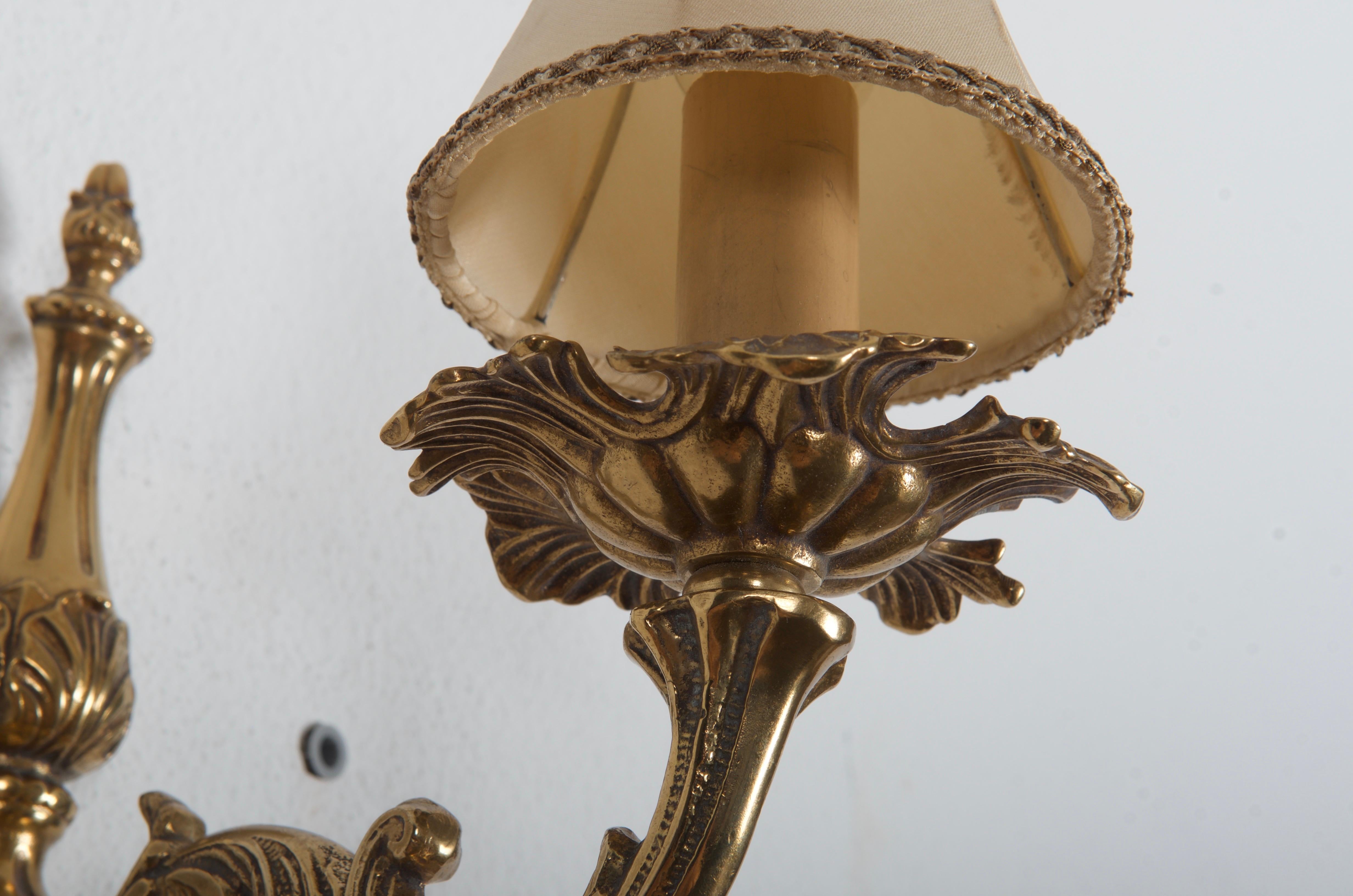 Austrian Brass Wall Lamp In Good Condition For Sale In Vienna, AT