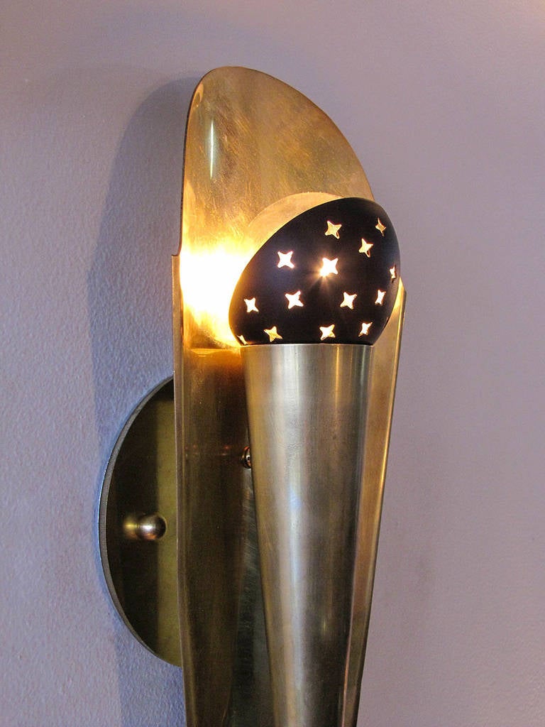 Austrian Brass Wall Lights, 1950 4