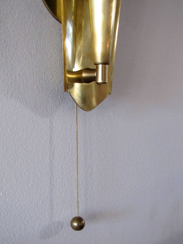 Mid-20th Century Austrian Brass Wall Lights, 1950