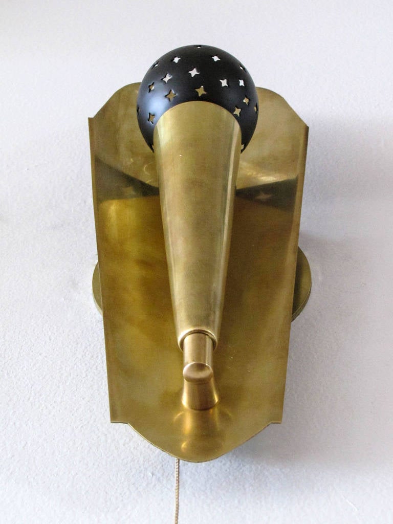 Metal Austrian Brass Wall Lights, 1950