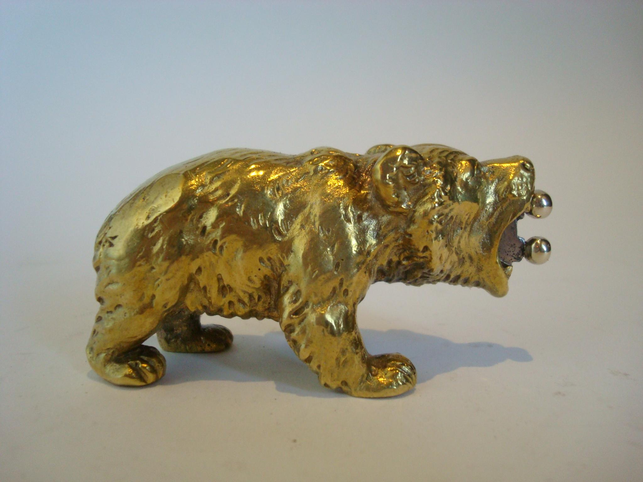 Cast Austrian Bronze Bear Cigar Cutter, ca 1900´s For Sale