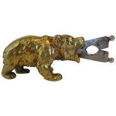 Österreichischer Zigarrenschliffbär aus Bronze, ca. 1900er Jahre