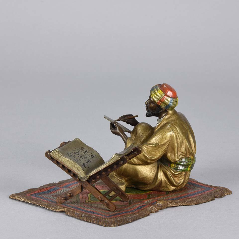 Austrian Bronze by Franz Bergman “Reading the Koran” In Excellent Condition In London, GB