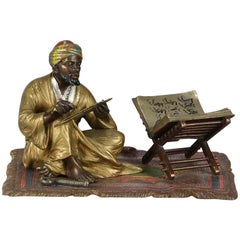 Austrian Bronze by Franz Bergman “Reading the Koran”