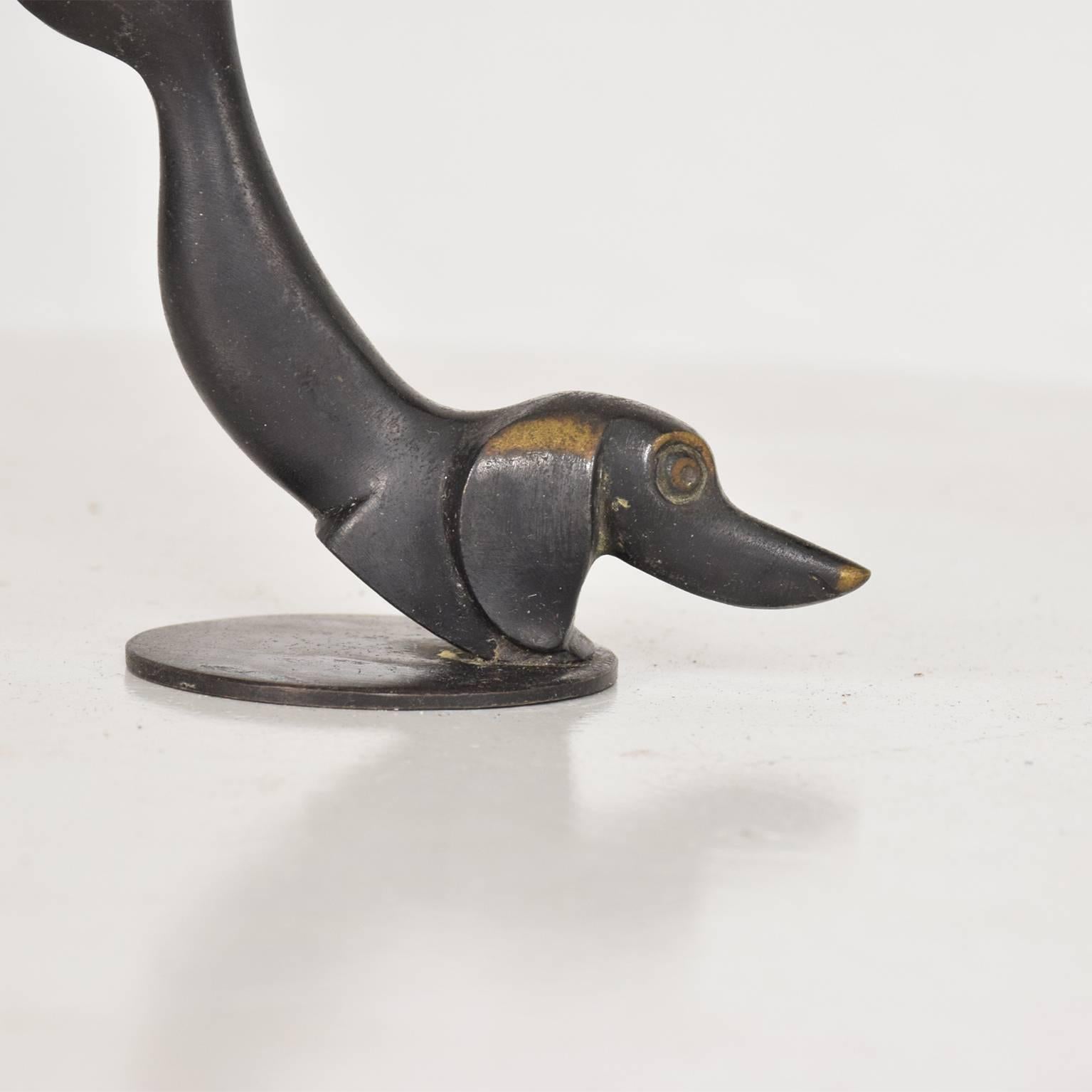 Art Deco Austrian Bronze Dog Jumping Ring Holder Paperweight by Richard Rohac, 1940s