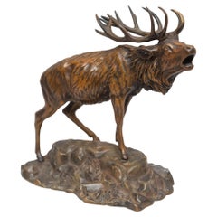 Austrian Bronze Figure of a Stag, circa 1920