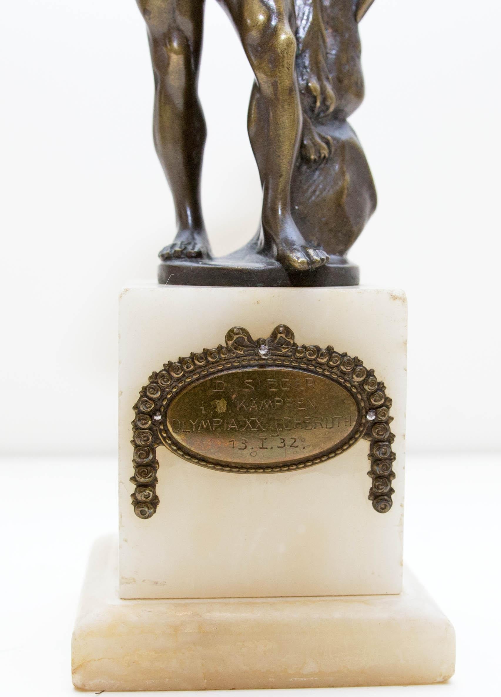 Austrian Bronze Figure of Hercules In Good Condition In Rochester, NY