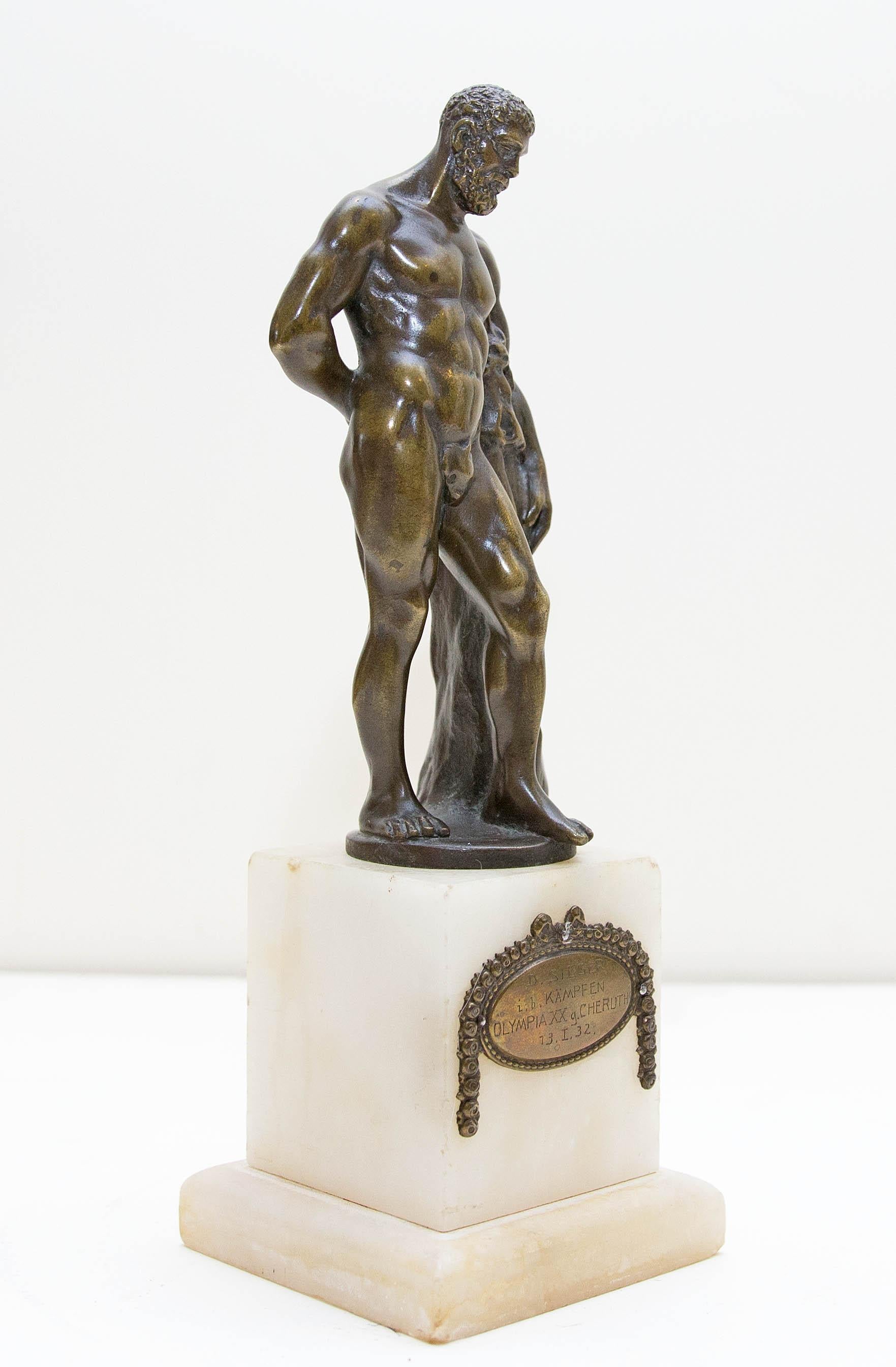20th Century Austrian Bronze Figure of Hercules